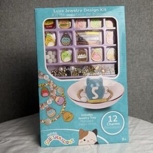 Squishmallows Jewelry Bracelet Making Kit Charms, Beads, Trinket Dish Food Theme